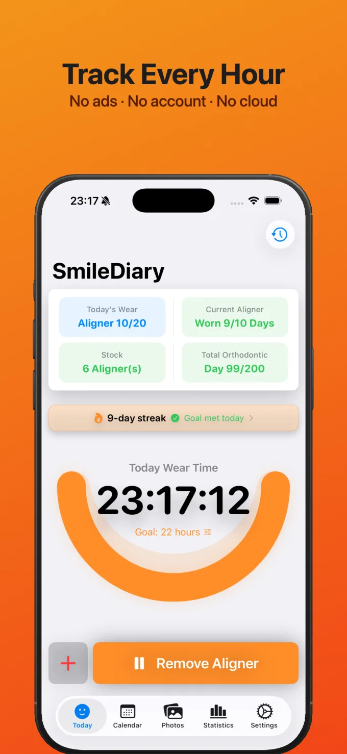 Track Every Hour - No ads · No account · No cloud