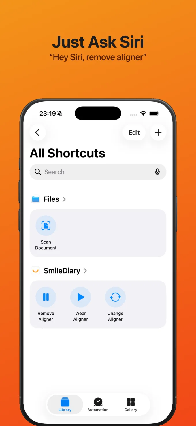 Just Ask Siri - "Hey Siri, remove aligner"
